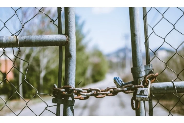 Locked gates