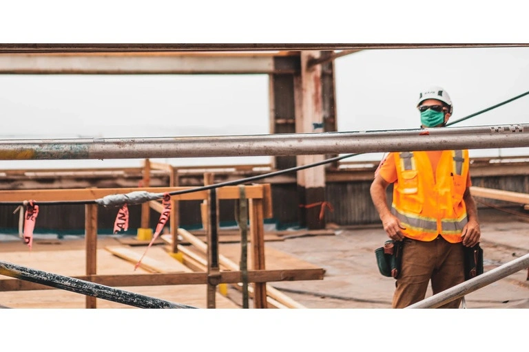 Construction project manager onsite