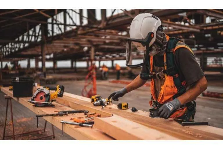 Man working on construction site