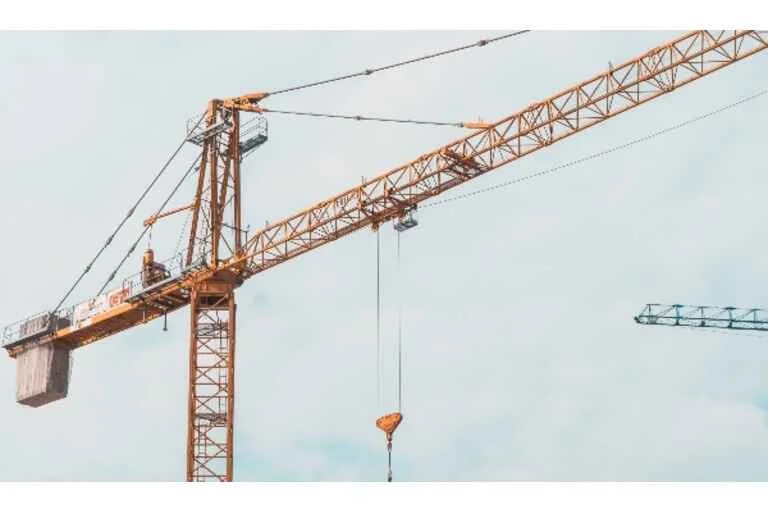 large orange crane
