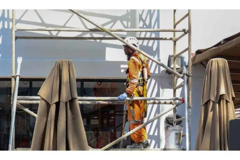 Man on scaffolding