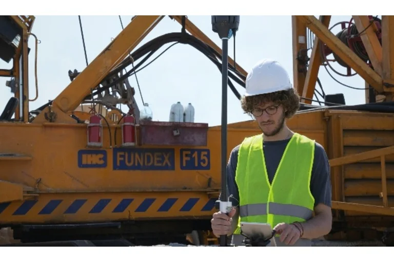 Surveyor working