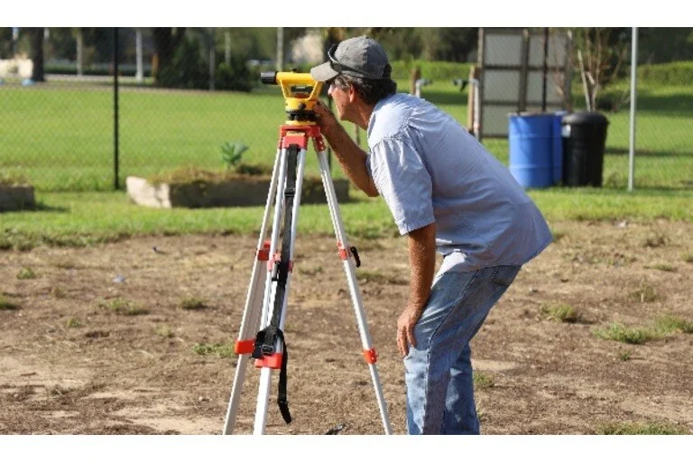 Surveyor working