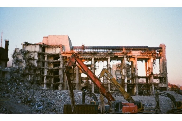Two diggers on a building site