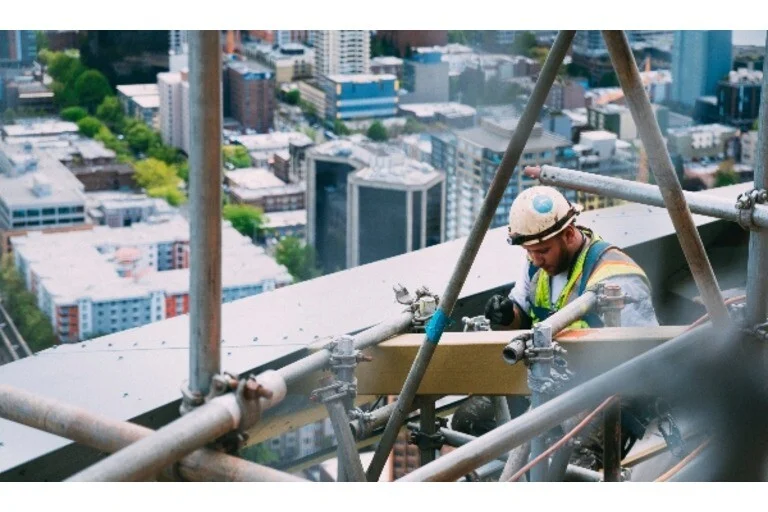 Man working on construction site