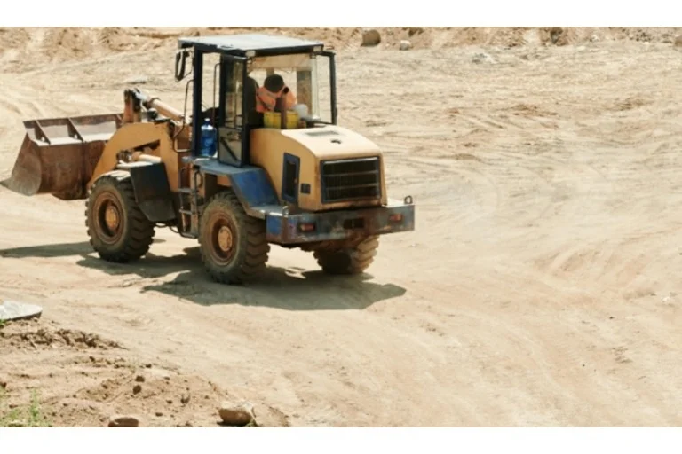 Digger on a construction site