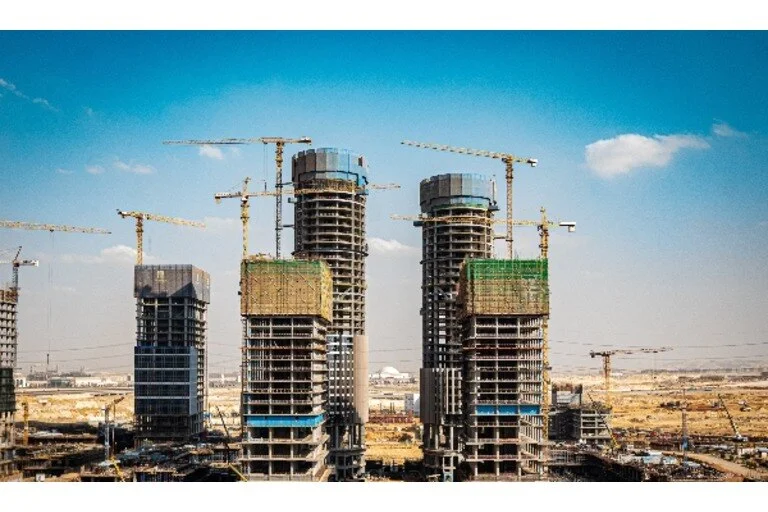 Skyscrappers being built