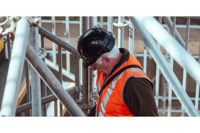 Man working at construction site
