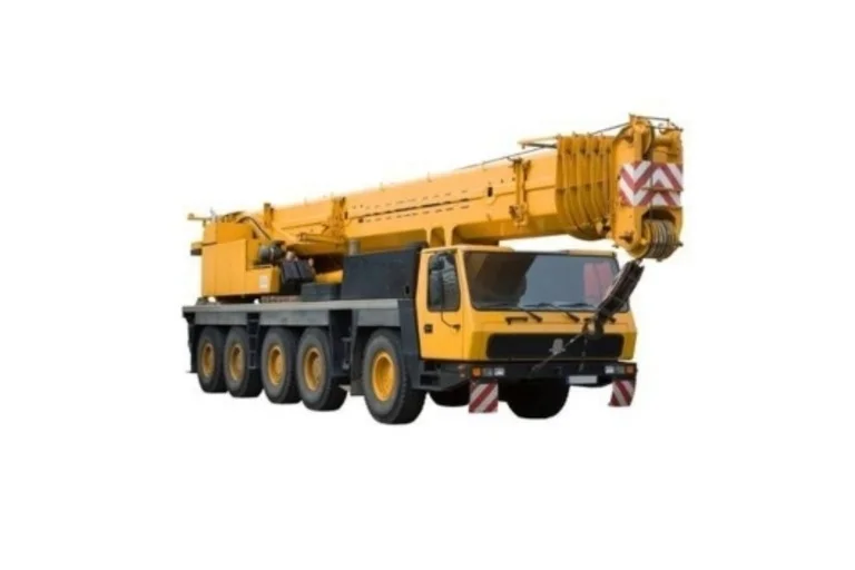 Yellow and black mobile crane